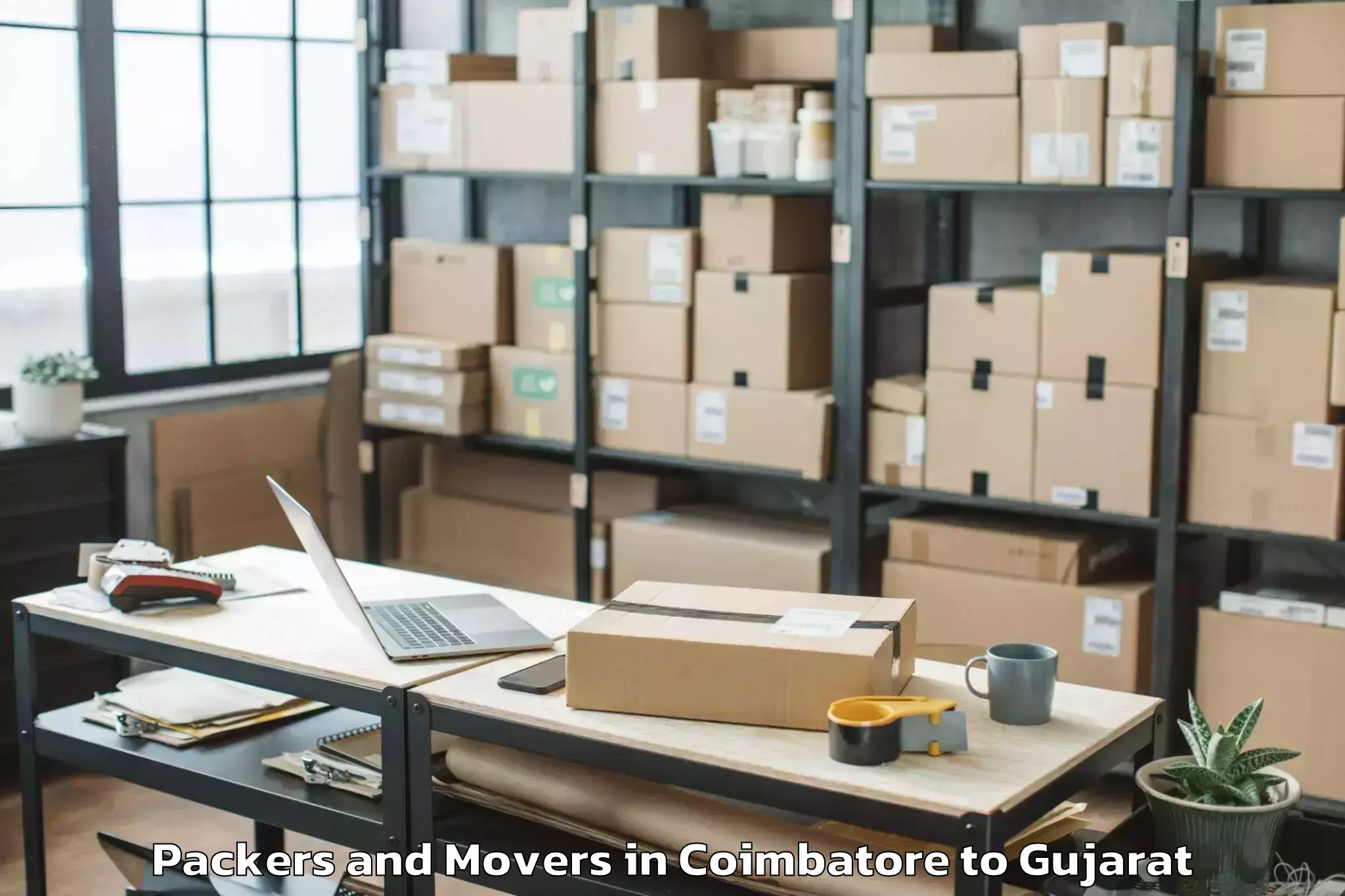 Top Coimbatore to Khambha Packers And Movers Available